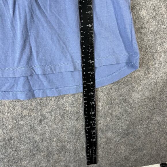 Karyn Seo Shirt Womens Medium Embroidered Floral Cotton V-Neck Tee Flaw - Picture 3 of 8